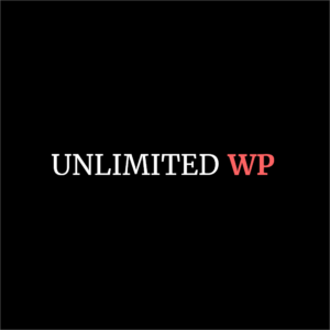 UnlimitedWP White and Red Logo
