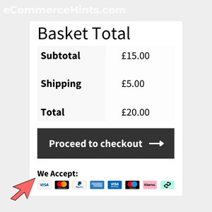 WooCommerce show payment cards on cart
