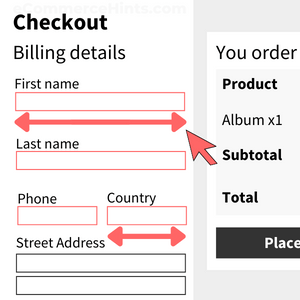 WooCommerce Checkout form fields with custom widths