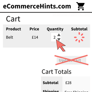 woocommerce automatically update cart on quantity change