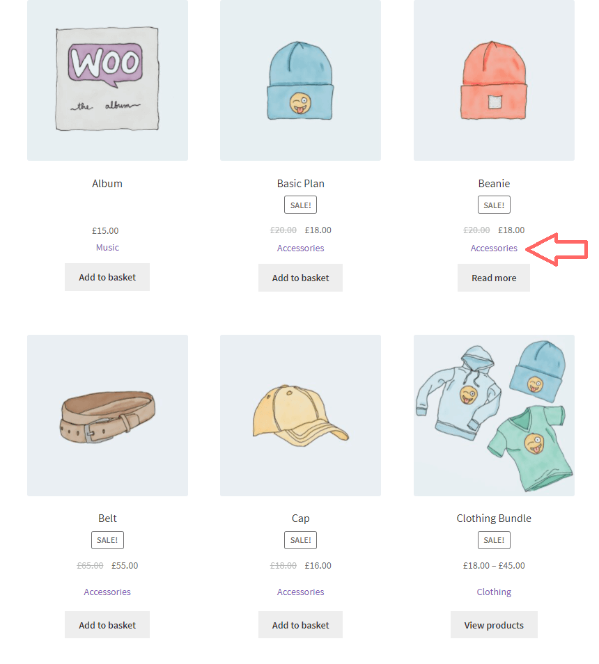 WooCommerce show category on product card on loop