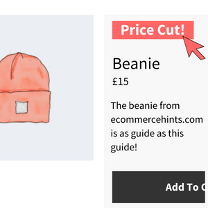 A custom sale badge on a WooCommerce product page