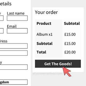 WooCommerce Checkout Page showing custom place order button text