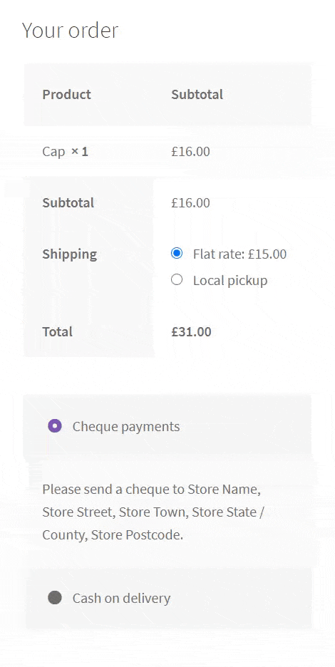 WooCommerce payment gateway dependent shipping method