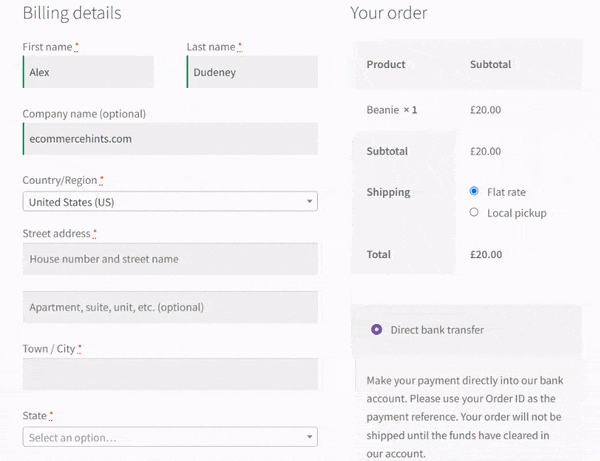 WooCommerce checkout showing Colorado Retail Delivery Fee