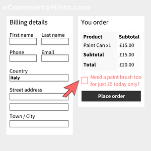 woocommerce checkout upsell