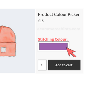 woocommerce colour picker on product page