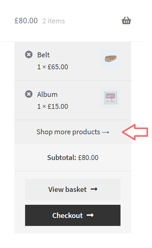 WooCommerce Add Content Below Products In Mini-Cart