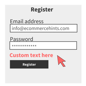 woocommerce custom content below register form fields