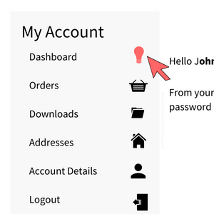 woocommerce custom icons for my account links