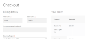 WooCommerce custom product checkbox value showing in checkout summary