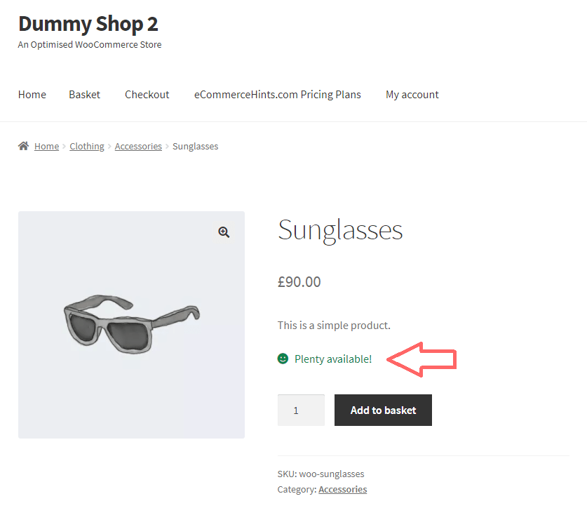 WooCommerce Change In Stock Text
