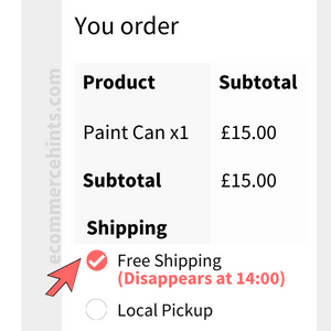 woocommerce disable free shipping after specific time