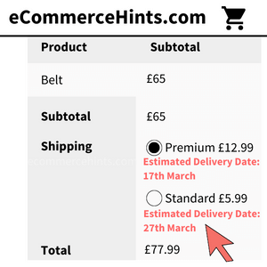 woocommerce estimated delivery dates