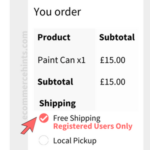 WooCommerce Disable Shipping Method Is User Is Logged Out