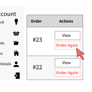 woocommerce order again from my acount view orders endpoint