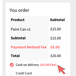woocommerce payment method fixed fee