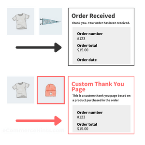WooCommerce different thank you page based on a product purchased in the order