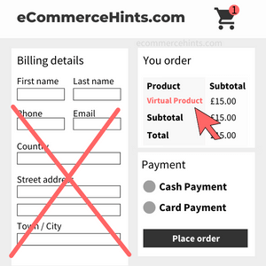 woocommerce remove checkout billing fields for virtual product orders