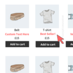 WooCommerce show custom product content above price and below title on loop item