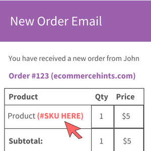 woocommerce show product skus in emails
