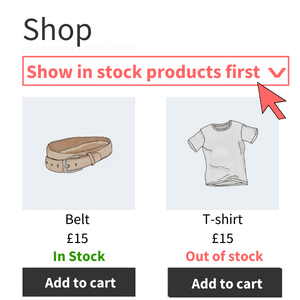 woocommerce sort products by stock status