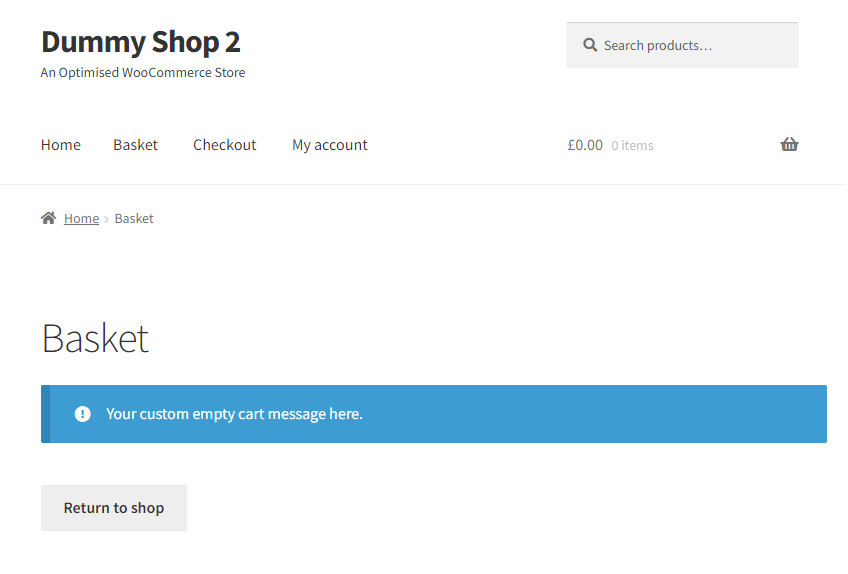 WooCommerce Change “Your Cart Is Currently Empty” Text